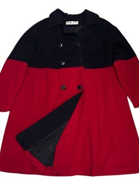 CAROL HORN Vintage 90s WOOL Luxury Designer Pea Coat Trench Womens 10